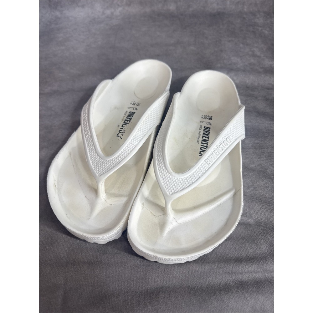 Birkenstock White Honolulu Eva Flip Flops Sandals Womens Size 39 9